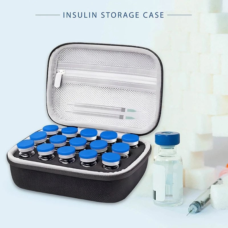 Open EVA hard case showing a 30-slot foam tray