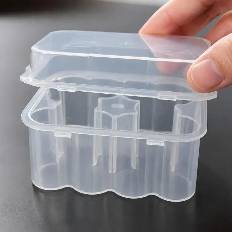 Pocket-sized clear organiser box with a 10-slot moulded insert