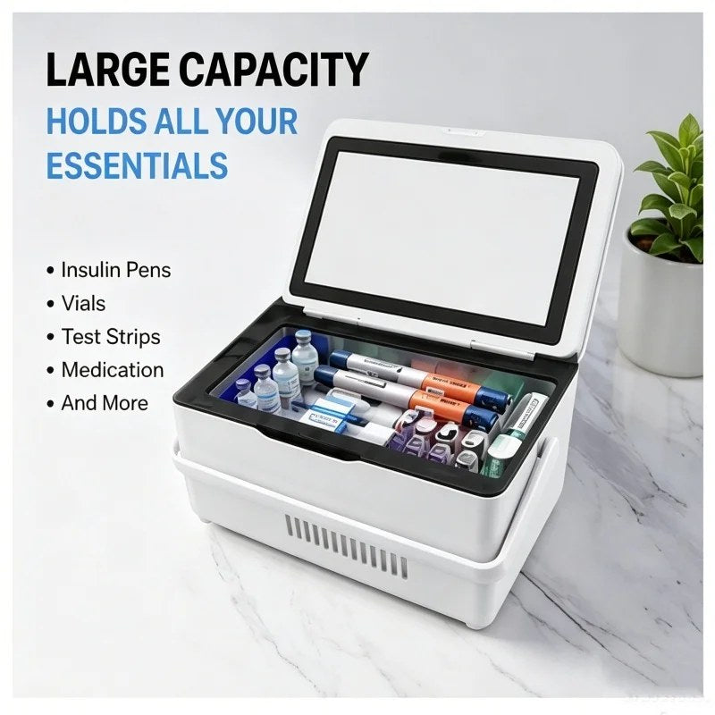 Smart touch compressor cooling case with a digital display