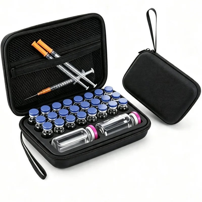 EVA travel organiser with a moulded multi-slot foam tray